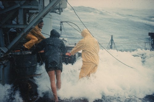 Tasman Sea, ARGO, 1967 [Dale Newhouse falls on Argo deck awash]