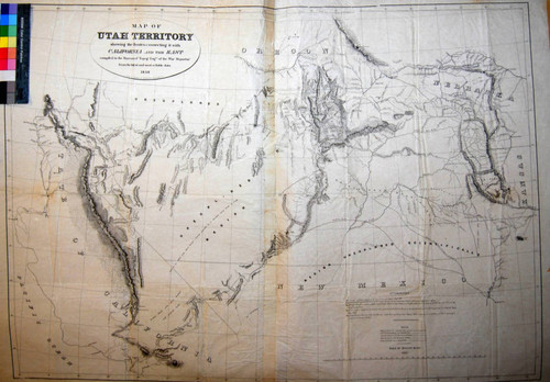 Map of Utah Territory showing the Routes connecting it with California and the East compiled in the Bureau of the Topogr. Engrs. of the War Departmt. from the latest and most reliable data