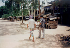 Bodil and Jørgen Lindgaard on Main Streetin Psar Trier. 1996
