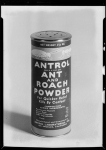 Can of Antrol powder, Southern California, 1932