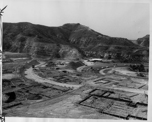 The beginning of construction on the Royal Hills subdivision on the northeast slope of the Santa Monica Mountains