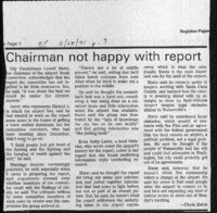 Chairman not happy with report