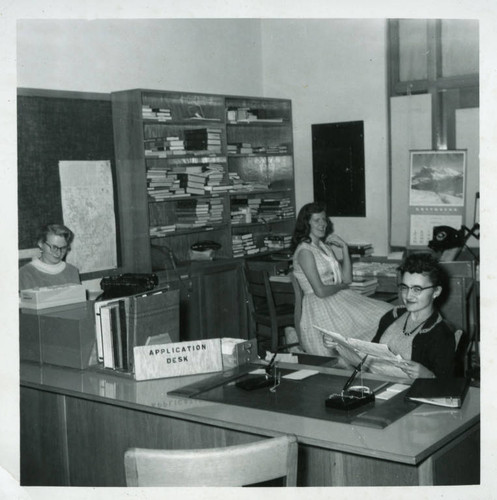 1956, Old Post Office building, Application Desk