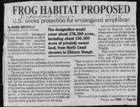 Frog Habitat Proposed