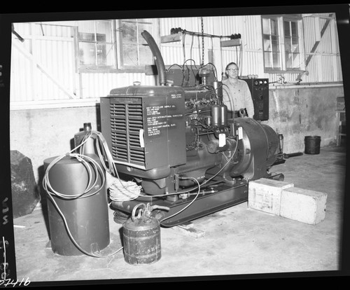Vehicles and equipment, new generating plant for Crystal Cave, with Cecil Clark, NPS Individuals