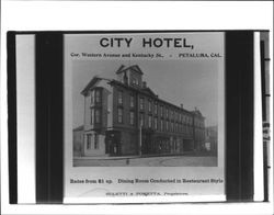 City Hotel, Petaluma, California, about 1893