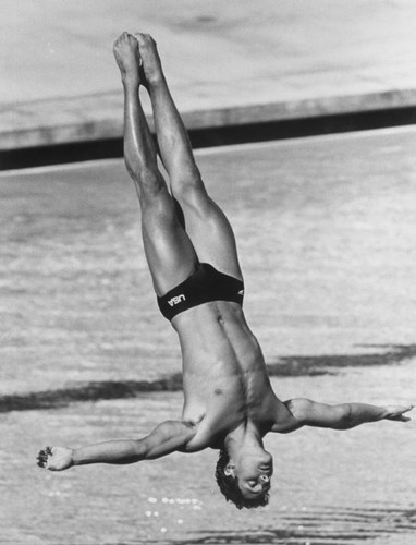 Louganis competing, 1984 Olympics
