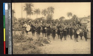 Boys in a marching band, Kisantu, Congo, ca.1920-1940