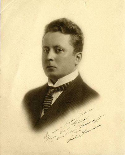 Autographed publicity portrait of Axel Simonsen