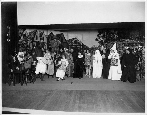 Photograph of a theatrical production at Mills College