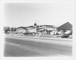 Old Redwood Highway frontage of Stevenson Equipment Company Incorporated, Santa Rosa, California, 1964