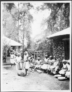 Students at the girl's school, Moshi, Tanzania, ca. 1928-1938