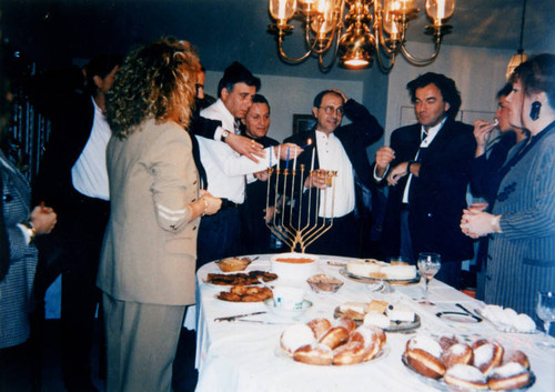 Traditional Hanukkah celebration