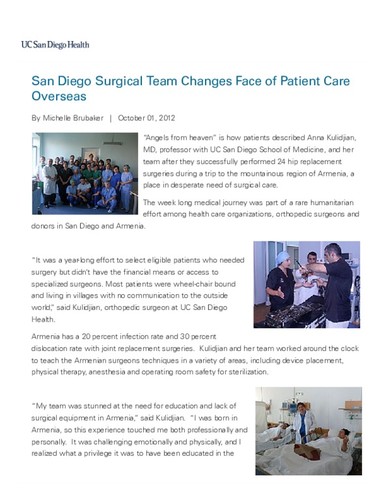 San Diego Surgical Team Changes Face of Patient Care Overseas