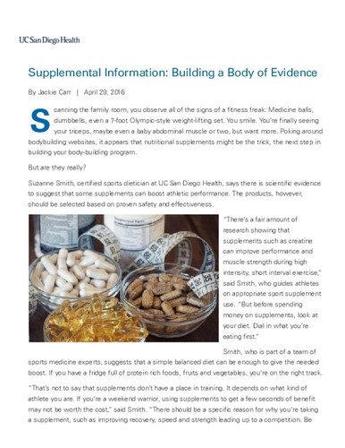 Supplemental Information: Building a Body of Evidence