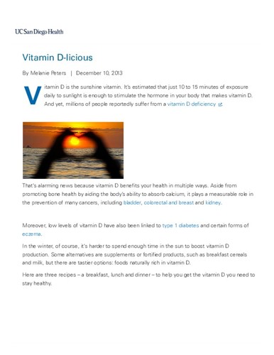 Vitamin D-licious