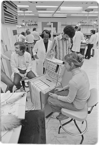 School of Medicine laboratory classroom and students