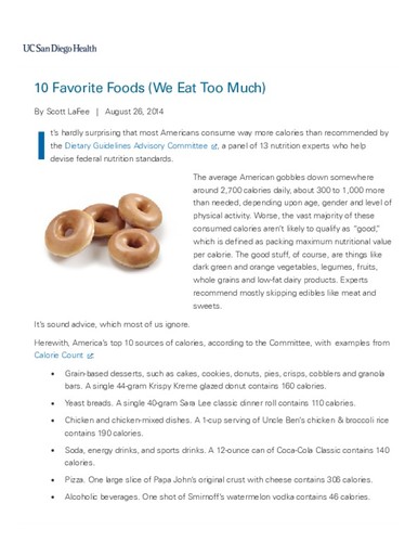 10 Favorite Foods (We Eat Too Much)