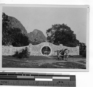 The Mission gate at Yunfu, China, 1928