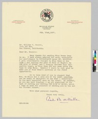 Letter from Cecil B. DeMille to William Randolph Hearst