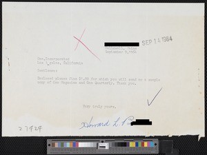 Howard B., letters (1964)