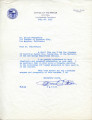 Letter from Mayor Frank L. Shaw to George Pepperdine