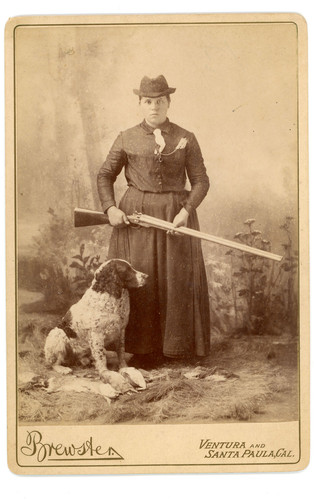 Evelyn Barnett with Gun and Dog