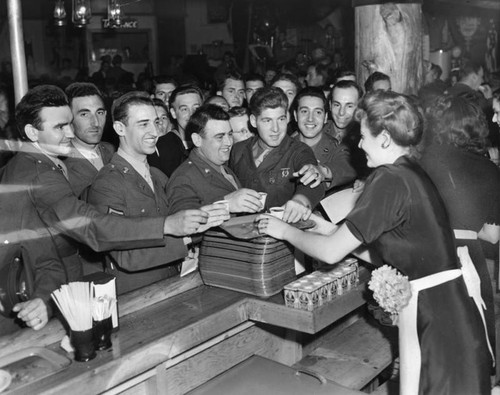 Hungry servicemen at the Hollywood Canteen