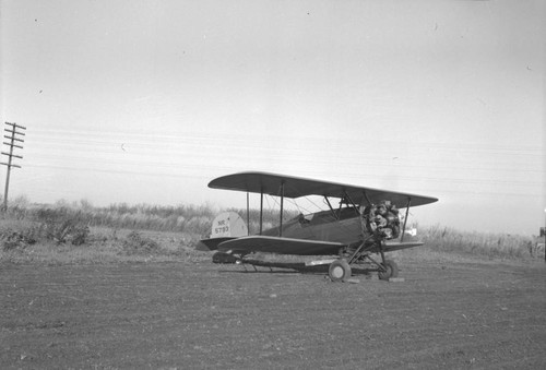 Seeder plane at the air strip