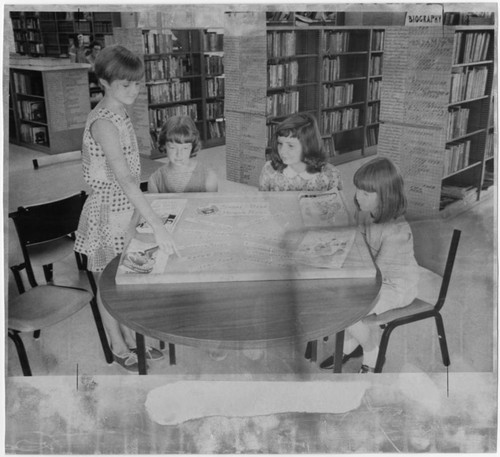 Four Girls at Arcade Library