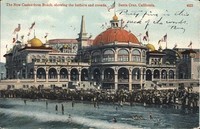 The New Casino from Beach, showing the bathers and crowds