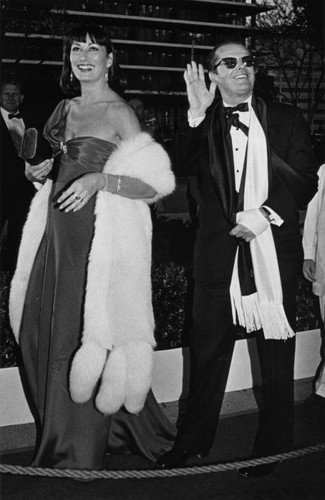 Anjelica Huston and Jack Nicholson at Academy Awards