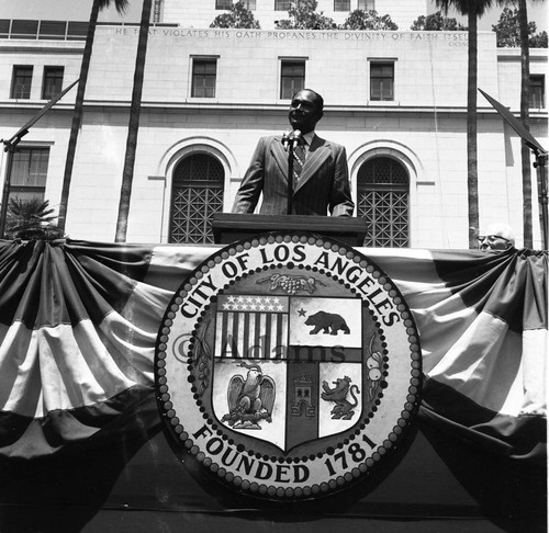 Inauguration of Tom Bradley, Los Angeles, 1973