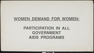 Women demand for women