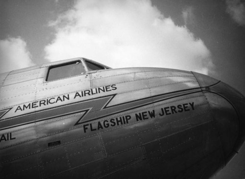 Nose of the America Airlines Flagship New Jersey