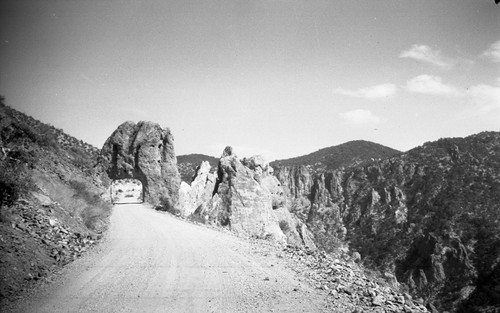 15 foot tunnel road connecting Clifton, Arizona and New Mexico, US 260, SV-1344