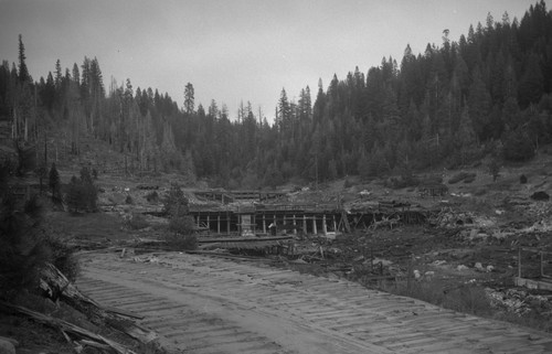 Abandoned Michigan California Lumber Co. mill and town which burned down in 1951, Pino Grande, El Dorado County, Calif., SV-790a View 1