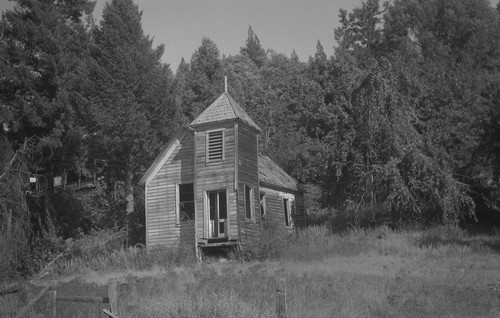 Abandoned Catholic Church and building, Washington, Nevada County, California, SV-559