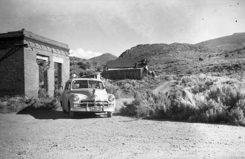 1950 Steel Plymouth station wagon in Aurora, Nevada, SV-236a View 1