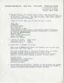 List of requested still photographs and film footage of
JFK's presidency for Years of Lightning as well as footage of the
sky and moving clouds to be used with the titles, Bruce Herschensohn, January 6, 1964