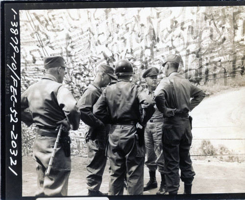 Generals Van Fleet, Collins, and Clark on tour of Korean front