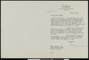 Edgar Grant Sisson, letter, 1914-03-26, to Hamlin Garland