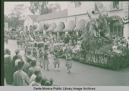 Fiesta Day Parade in Pacific Palisades in front of the Business Block