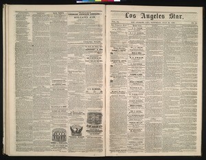 Los Angeles Star, vol. 9, no. 12, July 30, 1859 + Extra (insert)