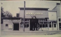 J. F. Triggs cyclery shop, about 1917 at South Main Street in Sebastopol