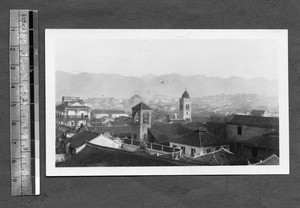 View of the city's roofs, Chongqing, Chongqing, China, ca.1941