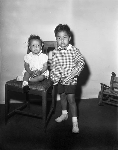 Barbara Milton's children, Los Angeles, 1955