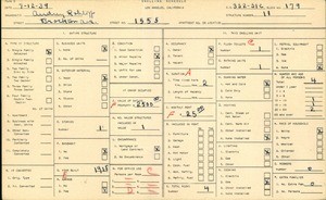 WPA household census for 1555 BROCKTON AVE, Los Angeles