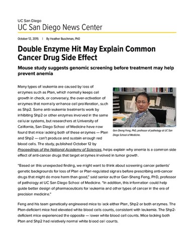 Double Enzyme Hit May Explain Common Cancer Drug Side Effect