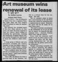 Art Museum wins renewal of its lease